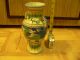Antique Made In Japan Hand Painted Vase Cupids Angels Flying Winged Urn Vases photo 6