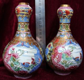 China ' S Old Rare Colored Enamel Vase photo