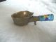Chinese Brass Silk Iron Coal Pan Enamel Handle Dragon Design Other photo 2