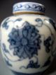 Fine China Chinese Blue & White Miniature Ginger Jar W/ Lotus Decor Ca.  20th C. Vases photo 4