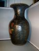 Antique 19th C.  Chinese Papier Mache Baluster Vase Flambe Lacquer Coromandel Vases photo 2