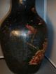 Antique 19th C.  Chinese Papier Mache Baluster Vase Flambe Lacquer Coromandel Vases photo 5