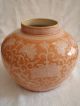 Vintage China Artistic Ceramics Co.  Porcelain Orange & White Art Pottery Vase Vases photo 1