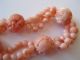 Fine Old Chinese Carved Pierced Coral Bead 14k Yellow Gold Bracelet Bracelets photo 7