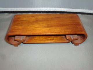 Chinese Carved Hardwood Display Stand Plateau For Porcelain Kangxi Snuff Bottle photo