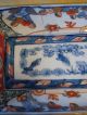 Pair Vtg Chinese All Hand Painted Rectangular Tray/bowls W Blue/white Tree Scene Bowls photo 7