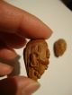 2 Chinese Hand Carved Nut Luohan Immortal Monk Wood Antique Vintage Praying Bead Other photo 4