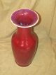 Large Antique Chinese Flambe Porcelain Ox Blood Vase As - Is Vases photo 2
