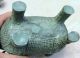 And Unique Antique Bronze Double Sided Rams Vase - Havey And Detailed Vases photo 1