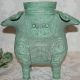 And Unique Antique Bronze Double Sided Rams Vase - Havey And Detailed Vases photo 3
