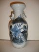 Antique Chinese White And Blue Porcelain Vase Decoted People Landscape Scene Vases photo 1