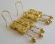 Fine 14k Gold Chinese Symbol Pierced Dangle Earrings 3.  8g Necklaces & Pendants photo 5