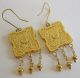 Fine 14k Gold Chinese Symbol Pierced Dangle Earrings 3.  8g Necklaces & Pendants photo 6