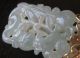 Fine Old Chinese Carved Jade 14k Gold Dragon Necklace Pendant Necklaces & Pendants photo 10
