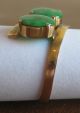 Fine Old Chinese 18k Gold Carved Green Jade Ring Signed Sz 6 1/2 Necklaces & Pendants photo 2