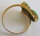 Fine Old Chinese 18k Gold Carved Green Jade Ring Signed Sz 6 1/2 Necklaces & Pendants photo 3