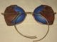 Exquisite Antique Chinese Qing Dynasty Liujin Buff Frame Blue Pilot Eyeglass Other photo 1