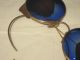 Exquisite Antique Chinese Qing Dynasty Liujin Buff Frame Blue Pilot Eyeglass Other photo 3