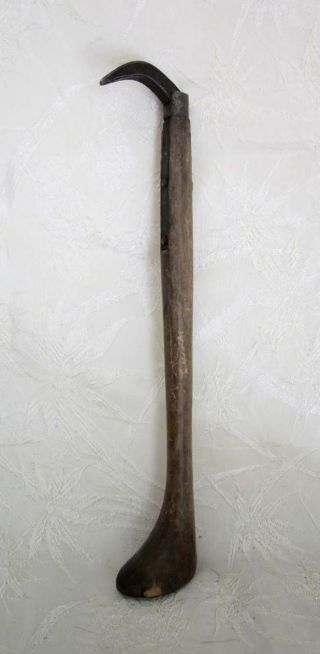 Cargo Hook Antique Chinese Wood And Iron Ca: 1850 - 1900 photo