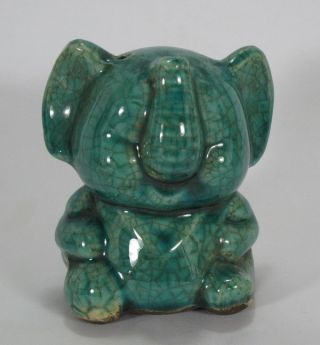 Rare Chinese Porcelain Elephant Green Water Dropper photo