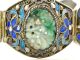 Antique Qing Dynasty Jade (jadeite) Chinese Cloisonne Silver Filagree Bracelet Other photo 8