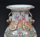 A Big Chinese Antique Late Qing Dynasty Rose Medallion Porcelain Vase Vases photo 2