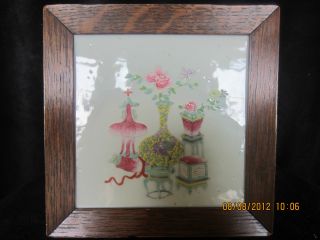 Vintage Chinese Hand Painted Porcelain Board photo