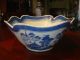 Antique Chinese Blue And White Square Bowl,  19th C Bowls photo 1
