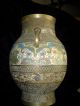 Large Japanese Meiji Period Cloisonne Bronze Hu Vase 14.  5 