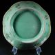 Antique Chinese Export 19th C Octagonal Footed Scallop Rim Bowl Aqua Flowers Bowls photo 3