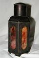 Antique Chinese Painted Panels Metal Glass Container Flask Urn Incense Vessel Other photo 3