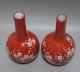 Fine Chinese Rose Porcelain Flower Vase Pair Vases photo 3