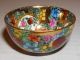 Diminuitive Old Vintage Handpainted Gilded Thousand Flowers Porcelain Tea Bowl Bowls photo 6