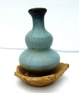 45 - 45: A Chinese Jun - Kiln Vase W Manufacturing - D​efect photo