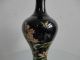 Black Shining Lotus Ceramic Vase Graceful Chinese Exquisite Antique Vases photo 2