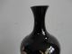 Black Shining Lotus Ceramic Vase Graceful Chinese Exquisite Antique Vases photo 3