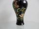 Black Shining Lotus Ceramic Vase Graceful Chinese Exquisite Antique Vases photo 6