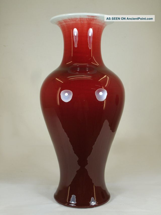Chinese Red Glazed Porcelain Flower Vase Other photo
