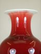 Chinese Red Glazed Porcelain Flower Vase Other photo 1