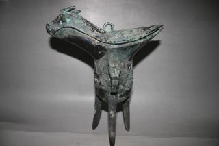 Rare Chinese Old Bronze Vino Pot photo