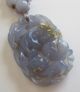 Fine Old Chinese Carved Lavender Agate Graduated Bead Lion Pendant Necklace Necklaces & Pendants photo 6