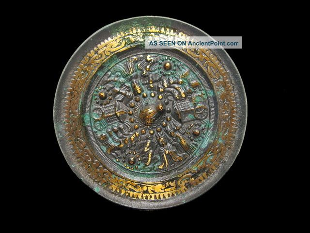 Ancient Chinese Bronze Mirror Inlaid With Gold Other photo