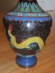 Antique Chinese Cloisonne Enamel Dragon Vase ~11 