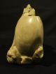 19th Century Chinese Carved Soapstone Vase With Bird Vases photo 5