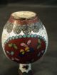 19th C.  Miniature Chinese Cloisonne Enamel Vase Vases photo 6