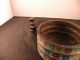 Antique Chinese Export Footed Bronze Bowl,  Vessel,  Enameled Flowers,  Signed Bowls photo 9
