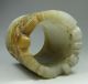 Chinese Old Jade Carved Dragon Phoenix With Beast Design Hair Hoop Other photo 6