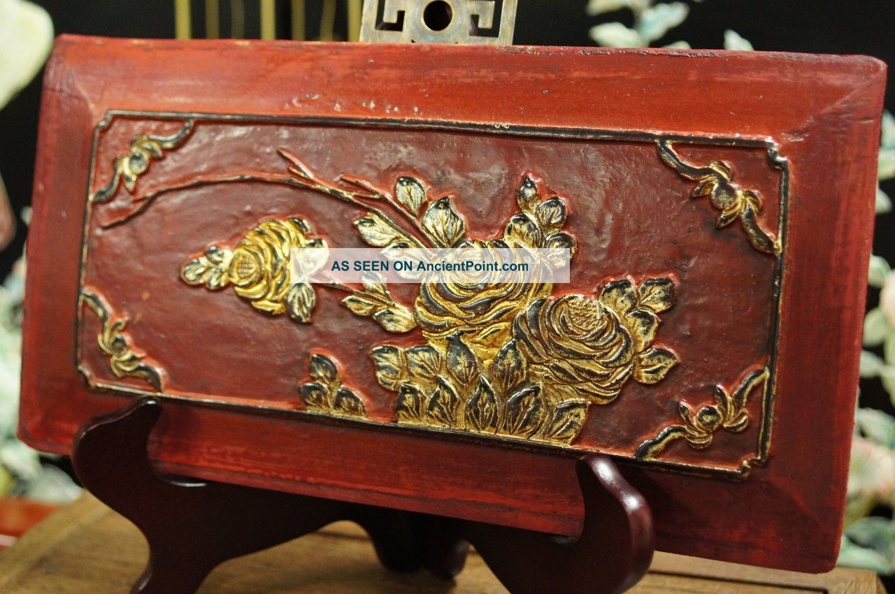 Authentic Antique Chinese Wood Wall Panel Decor Mint Condition 19c Other photo