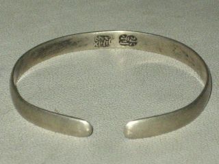 Rare Antique Chinese Silver Baby Bracelet Sign photo