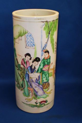 Antique,  Hand - Painted Porcelain Vase Fromching Dynasty 02 photo